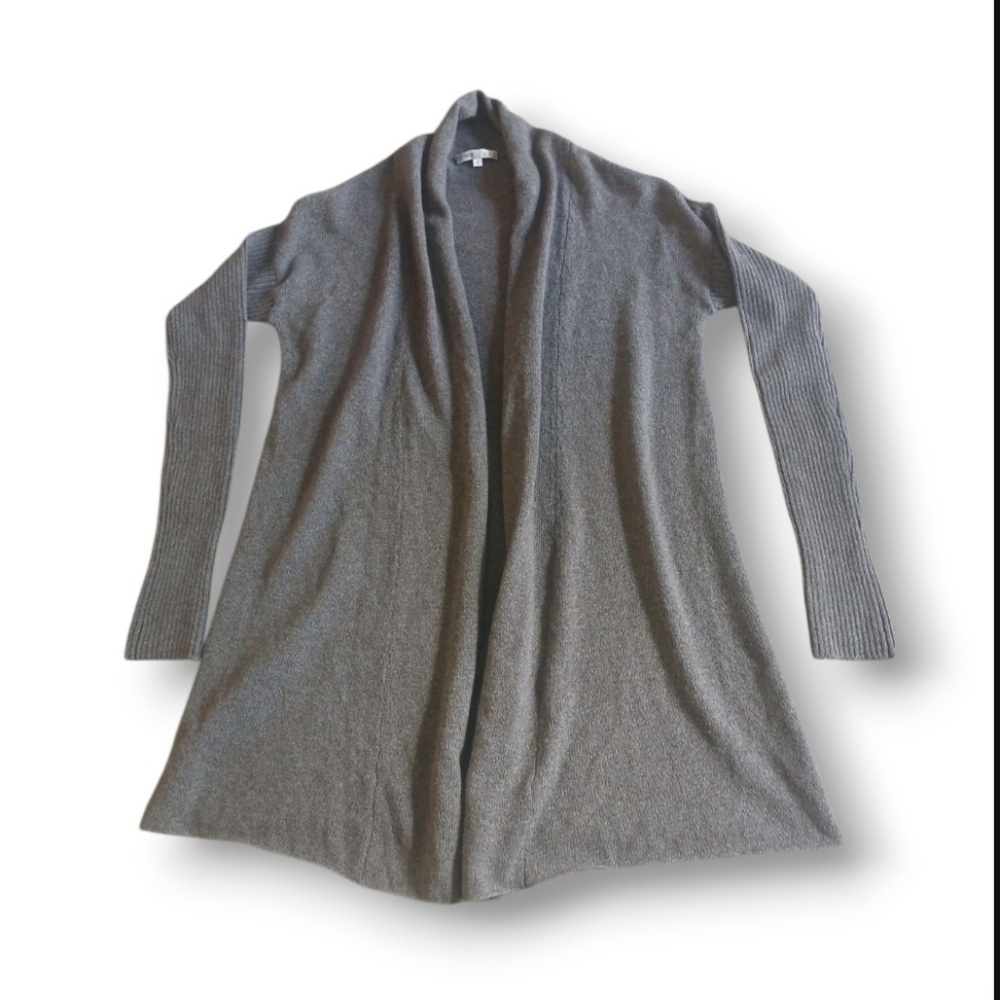 Vince Cardigan 100% Cashmere Open Front  Brown Size Small